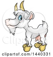 Poster, Art Print Of Cartoon White Goat