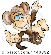 Poster, Art Print Of Cartoon Happy Monkey Jumping