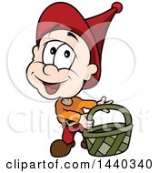 Poster, Art Print Of Cartoon Sprite Carrying A Basket