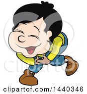 Poster, Art Print Of Cartoon Boy Laughing