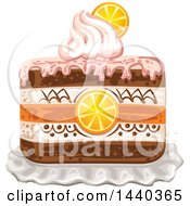 Clipart Of A Layered Cake Royalty Free Vector Illustration