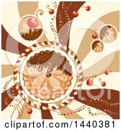 Poster, Art Print Of Swirl And Pie Background