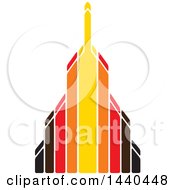 Clipart Of A Skyscraper Building Royalty Free Vector Illustration