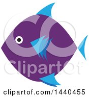 Poster, Art Print Of Blue And Purple Marine Fish