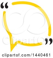 Clipart Of A Yellow Speech Balloon With Quotation Marks Royalty Free Vector Illustration by ColorMagic
