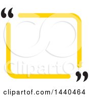 Poster, Art Print Of Yellow Speech Balloon With Quotation Marks