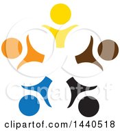 Poster, Art Print Of Teamwork Unity Circle Of Colorful People