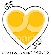 Clipart Of A Love Heart With Quotation Marks Royalty Free Vector Illustration