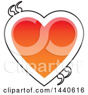 Clipart Of A Love Heart With Quotation Marks Royalty Free Vector Illustration