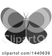 Clipart Of A Grayscale Butterfly Royalty Free Vector Illustration by ColorMagic