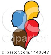 Clipart Of Profiled Heads Royalty Free Vector Illustration by ColorMagic