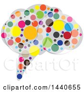 Poster, Art Print Of Brain With Colorful Dots