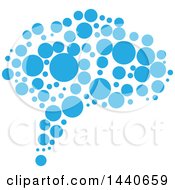 Clipart Of A Brain Of Blue Dots Royalty Free Vector Illustration