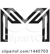 Poster, Art Print Of Black And White Letter M Design