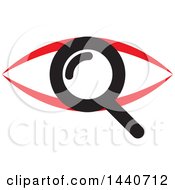 Clipart Of A Magnifying Glass Eye Royalty Free Vector Illustration by ColorMagic