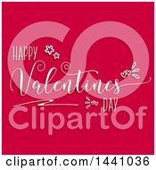 Poster, Art Print Of Happy Valentines Day Greeting On Dark Pink