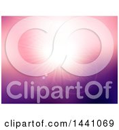 Clipart Of A Pink And Purple Background With Flares Of Light Royalty Free Illustration