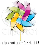Poster, Art Print Of Colorful Spinning Pinwheel