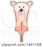 Clipart Of A Bear Head Pen Nib Royalty Free Vector Illustration by Lal Perera