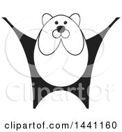 Poster, Art Print Of Black And White Bear