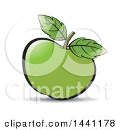 Poster, Art Print Of Green Apple And Leaves