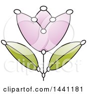 Clipart Of A Purple Segmented Dot Flower Royalty Free Vector Illustration