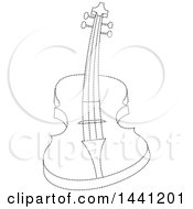 Poster, Art Print Of Black And White Dotted Line Curved Guitar