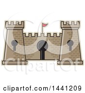 Poster, Art Print Of Brick Fortress With Key Holes