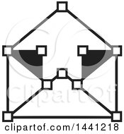 Clipart Of A Black And White Envelope Icon Royalty Free Vector Illustration