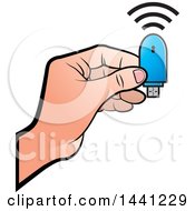 Hand Holding A Computer Wireless Usb Modem