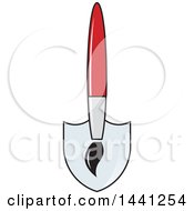 Clipart Of A Paintbrush And Shovel Icon Royalty Free Vector Illustration by Lal Perera