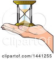 Poster, Art Print Of Hand Holding An Hourglass
