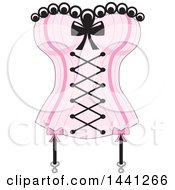 Poster, Art Print Of Pink And Black Corset