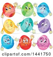 Poster, Art Print Of Happy Easter Egg Mascots