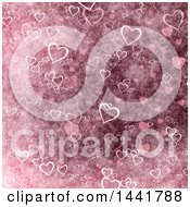 Clipart Of A Grungey Valentines Day Heart Background Royalty Free Illustration