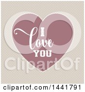 Poster, Art Print Of Vintage Valentines Day I Love You Heart On Polka Dots