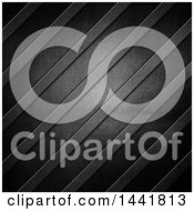 Poster, Art Print Of Dark Scratched Metal Background With Diagonal Lines