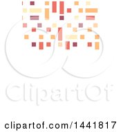 Clipart Of A Colorful Modern Geometric Vertical Business Card Or Background Design Royalty Free Vector Illustration
