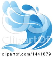 Poster, Art Print Of Blue Splash Ocean Wave