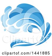 Poster, Art Print Of Blue Splash Ocean Wave