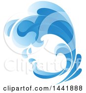 Poster, Art Print Of Blue Splash Ocean Wave