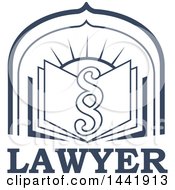 Poster, Art Print Of Pargraph Clause Or Section Symbol Over A Legal Book And Sun Over Lawyer Text
