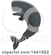 Clipart Of A Sperm Whale Royalty Free Vector Illustration by Vector Tradition SM