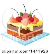 Clipart Of A Piece Of Cake Royalty Free Vector Illustration