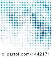 Clipart Of A Background Of Blue Pixels Royalty Free Vector Illustration