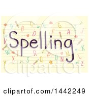 Poster, Art Print Of Sheet Of Ruled Paper With Spelling Text And Letters