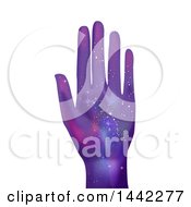 Clipart Of A Magical Hand With Heavenly Bodies Royalty Free Vector Illustration