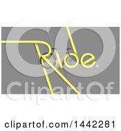 Clipart Of A Lane And Bicycle Forming The Word Ride On Gray Royalty Free Vector Illustration