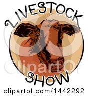 Poster, Art Print Of Livestock Show Icon With A Cow Head
