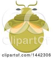 Clipart Of A Beetle From Above Royalty Free Vector Illustration